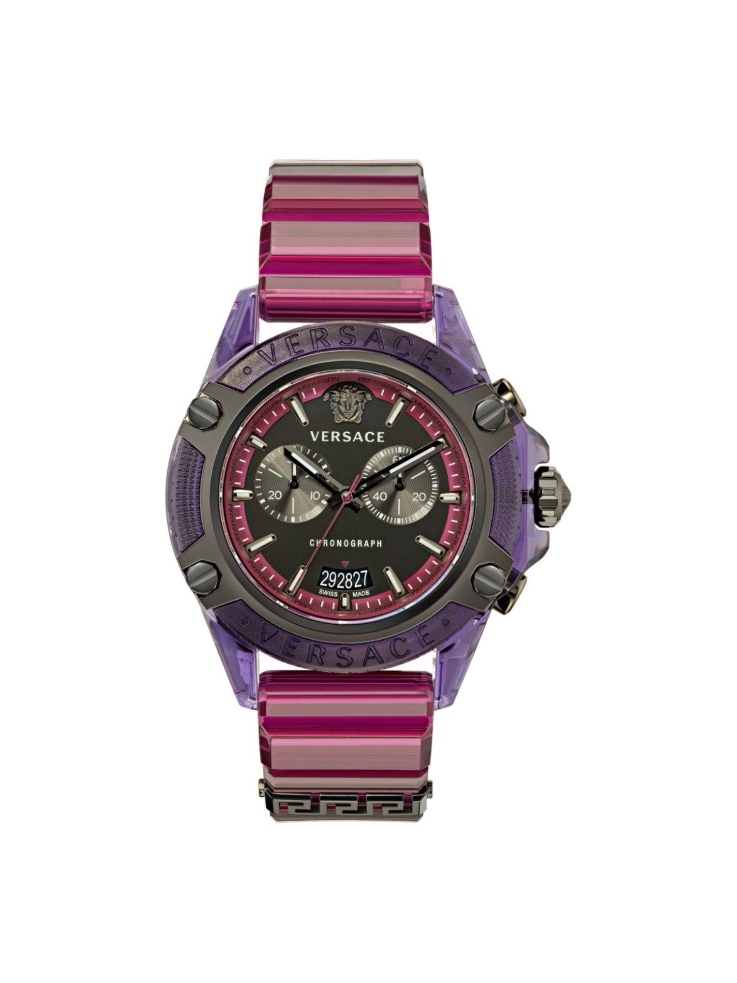 multifunctional unisex analog black dial coloured quartz watch - vez701423 (m)