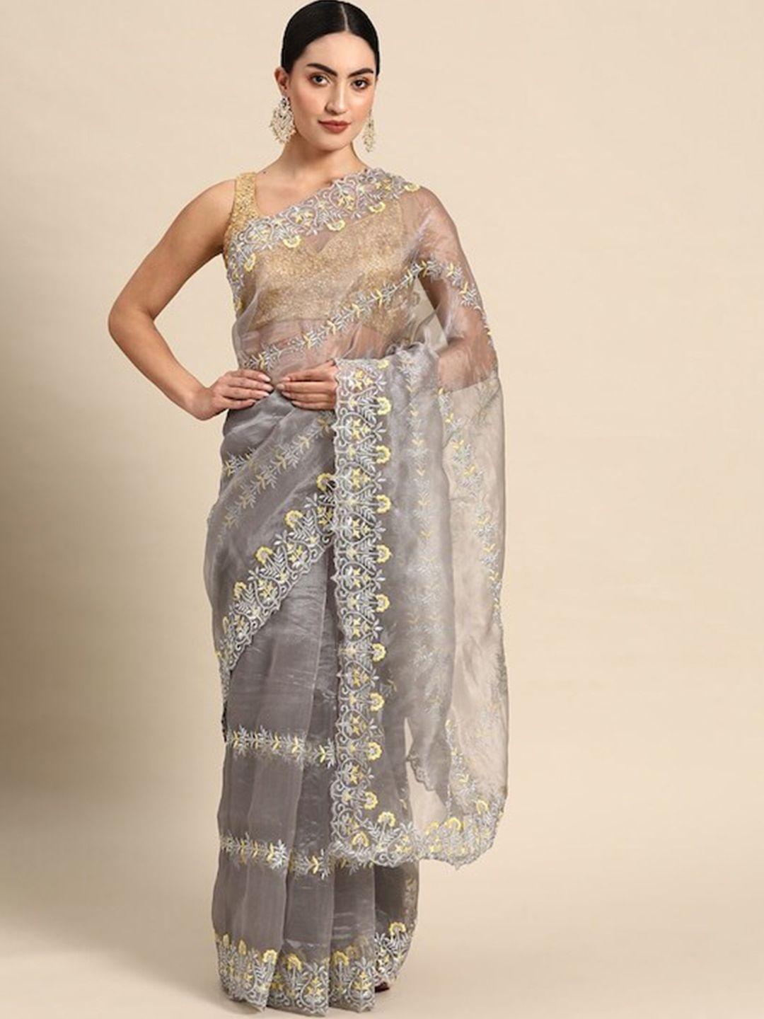 munir ethnic motifs embroidered saree