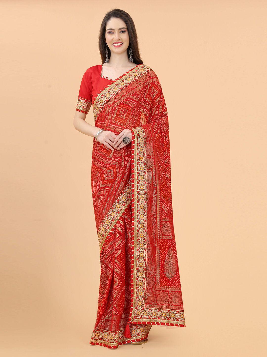 munir floral foil printed pure georgette saree