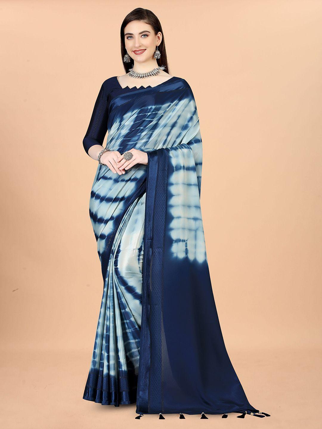 munir tie and dyed zari silk blend saree