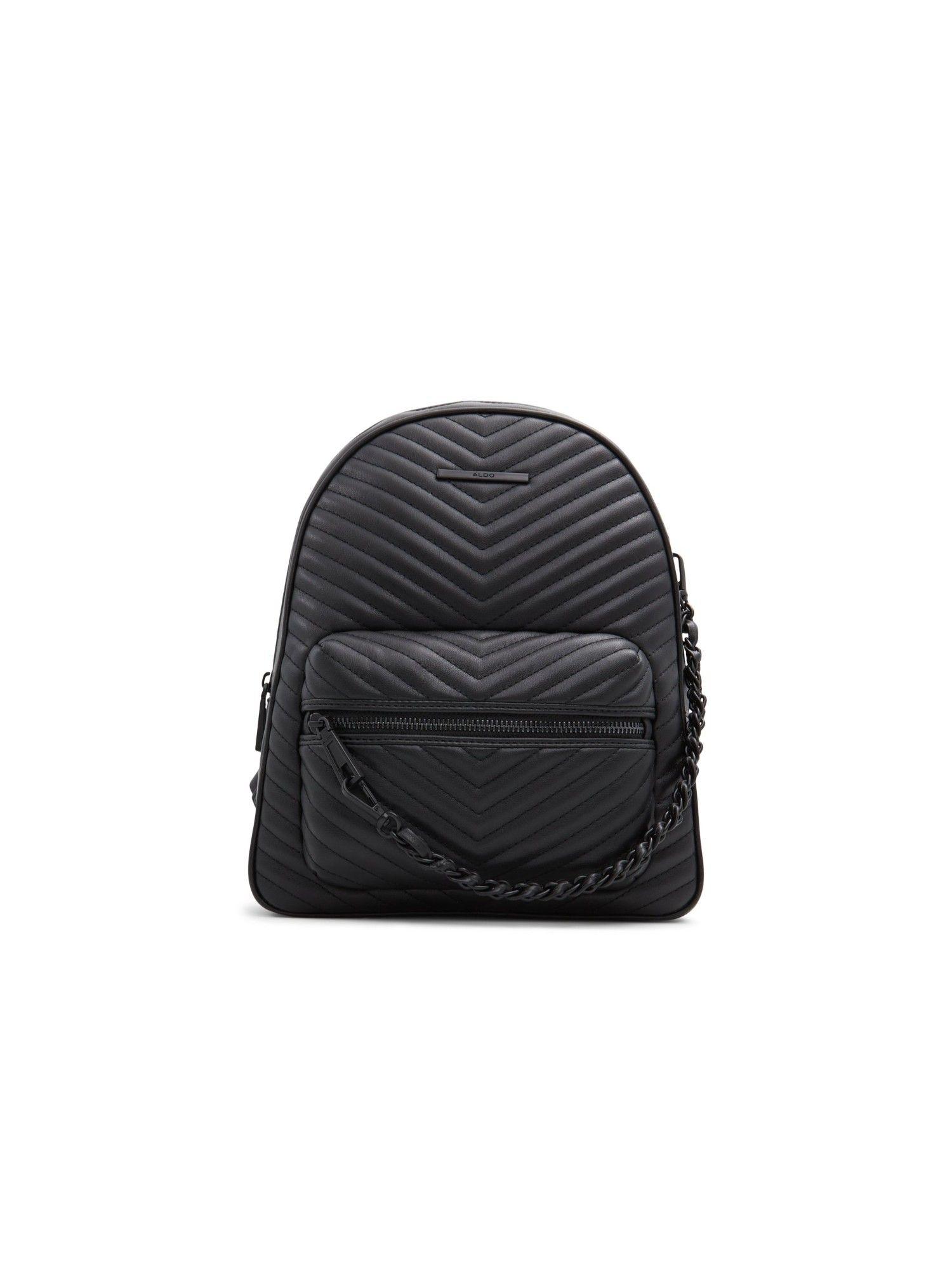 murielle women's black backpack with detachable chain