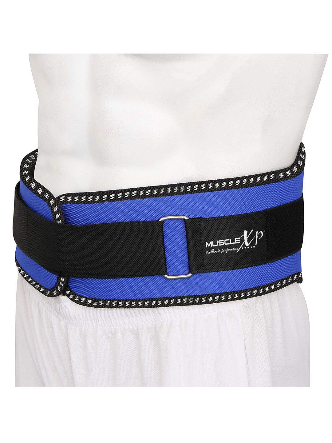 musclexp black & blue solid lumbo sacral belt