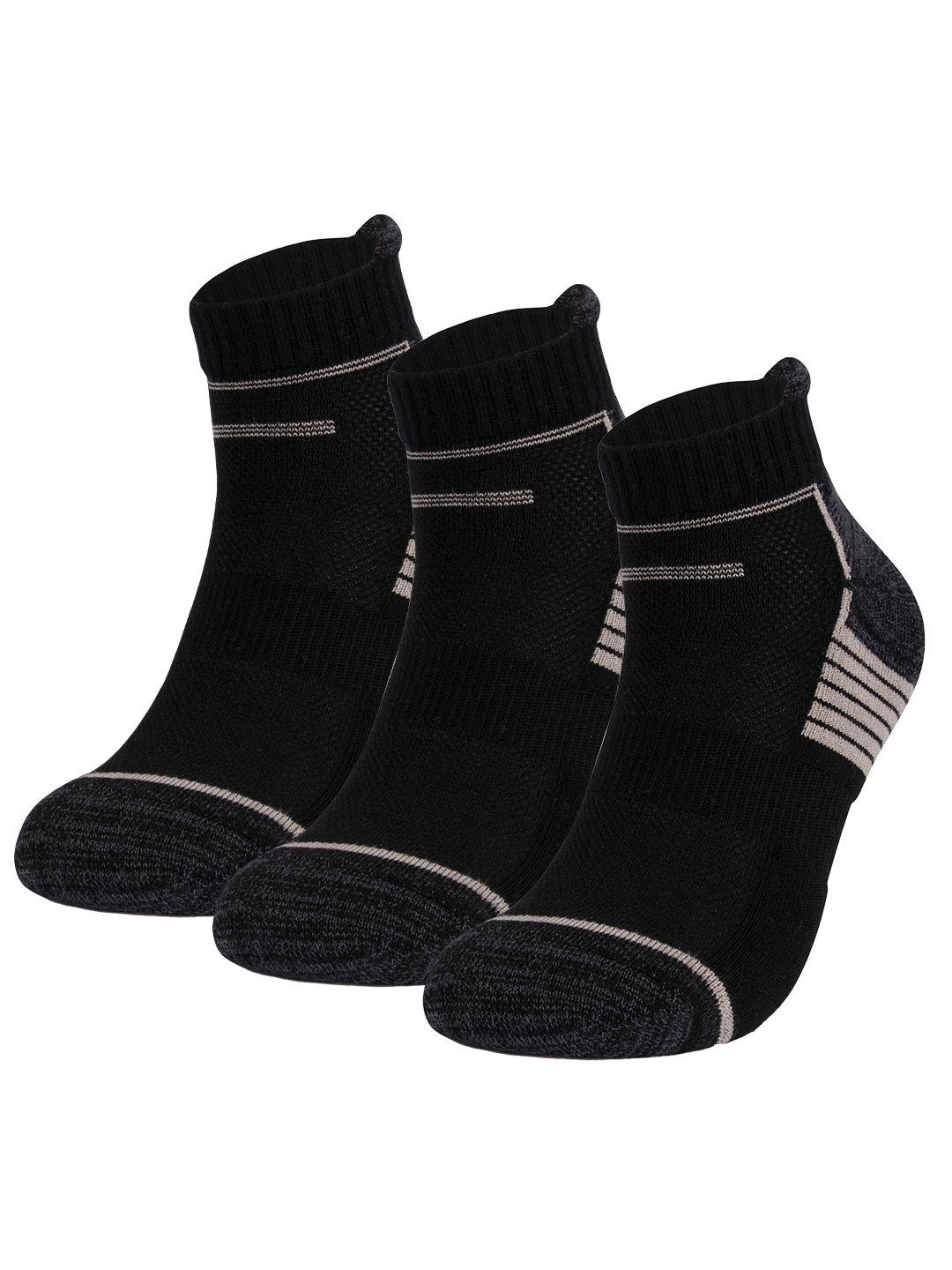 mush pack of 3 patterned ankle-length bamboo socks