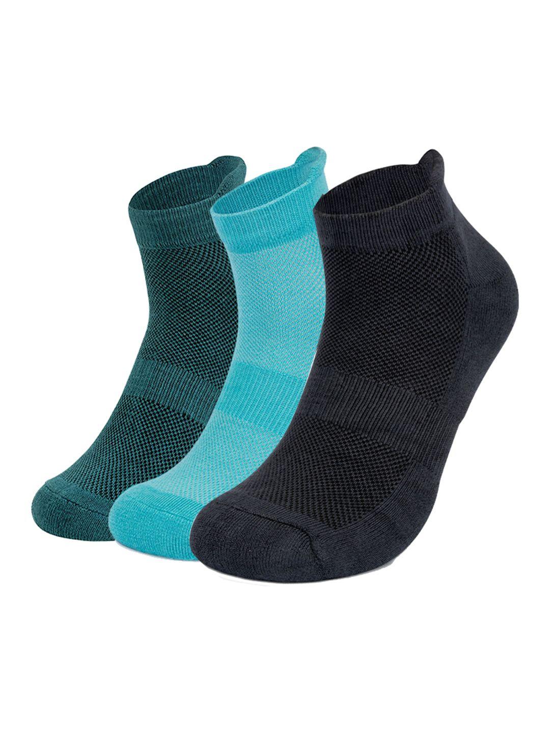 mush unisex pack of 3 pattered ankle-length socks