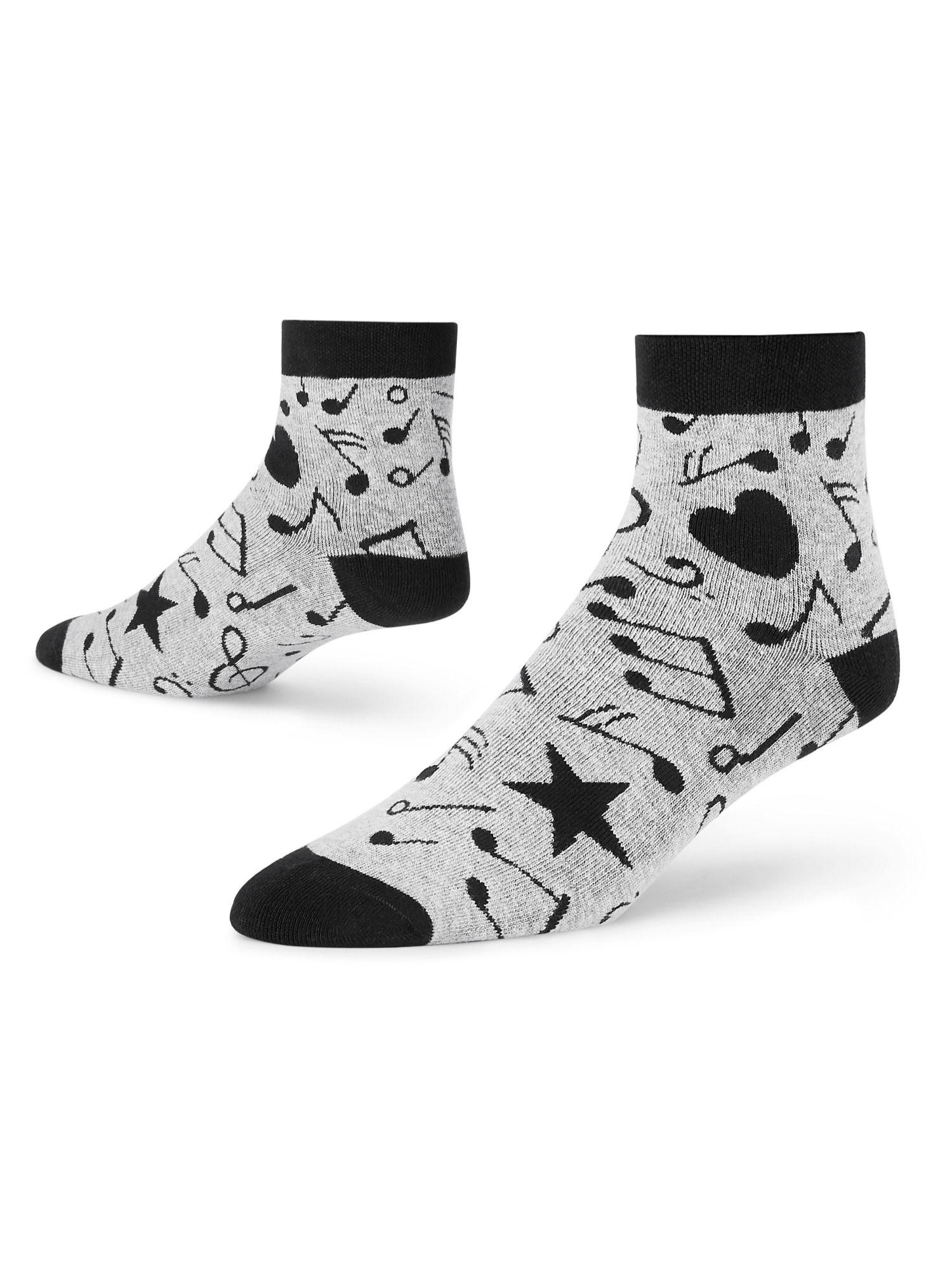 music - men and women ankle length socks - free size