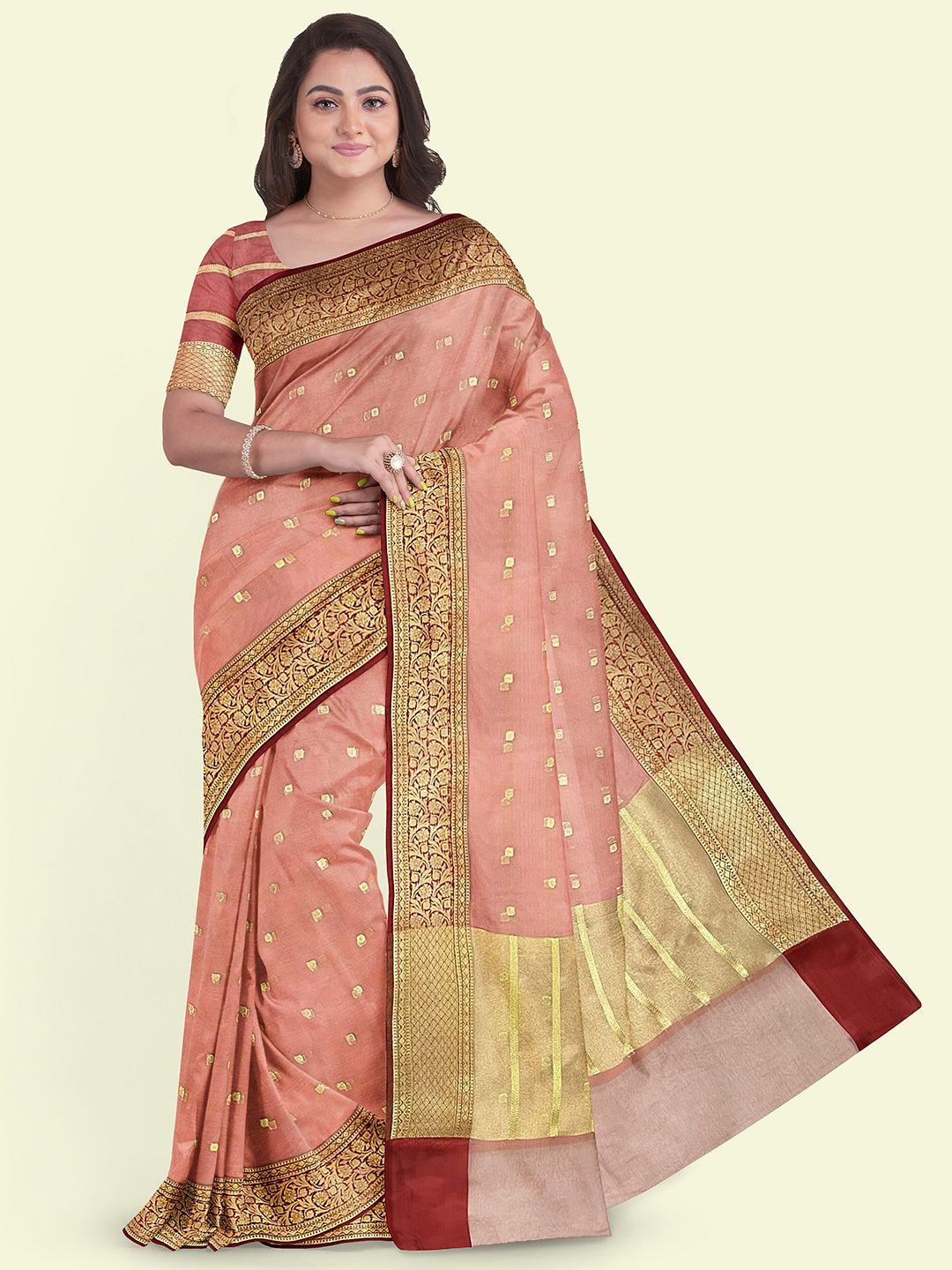 muskan fashion ethnic motifs zari organza banarasi saree