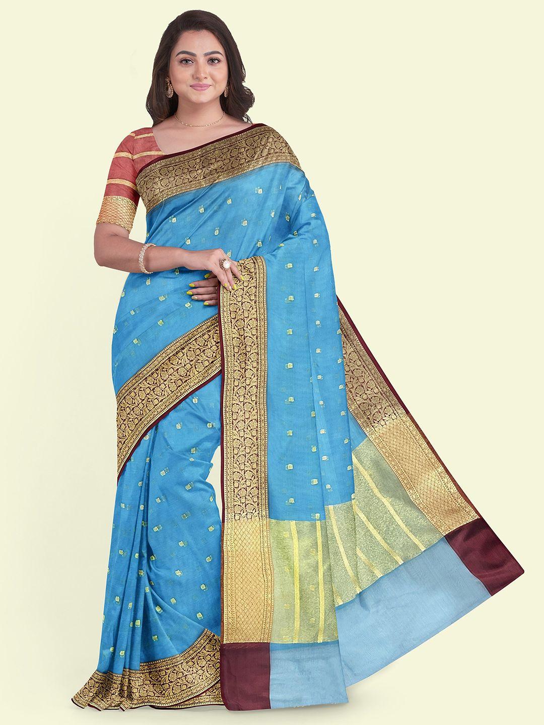 muskan fashion ethnic woven design zari organza banarasi saree