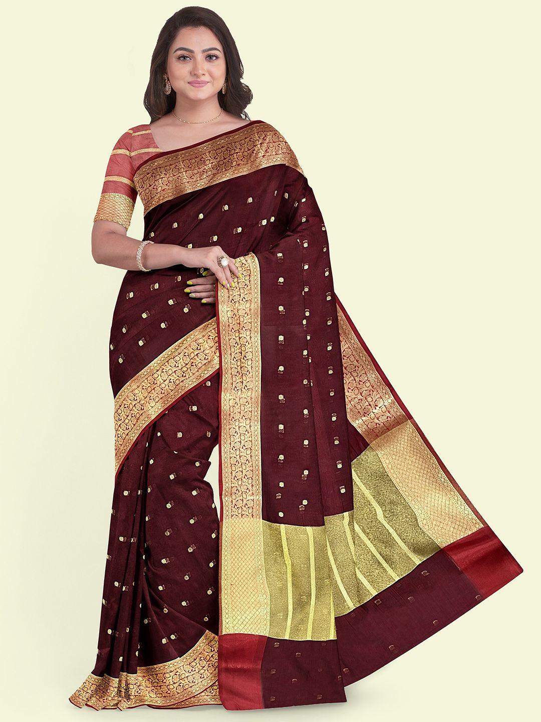muskan fashion ethnic woven design zari organza banarasi saree