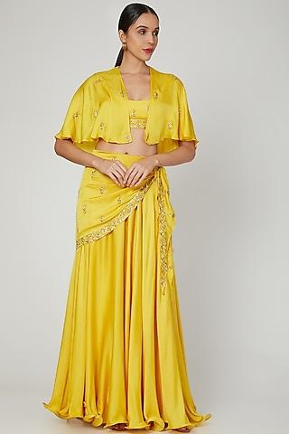 mustard-embroidered-skirt-set
