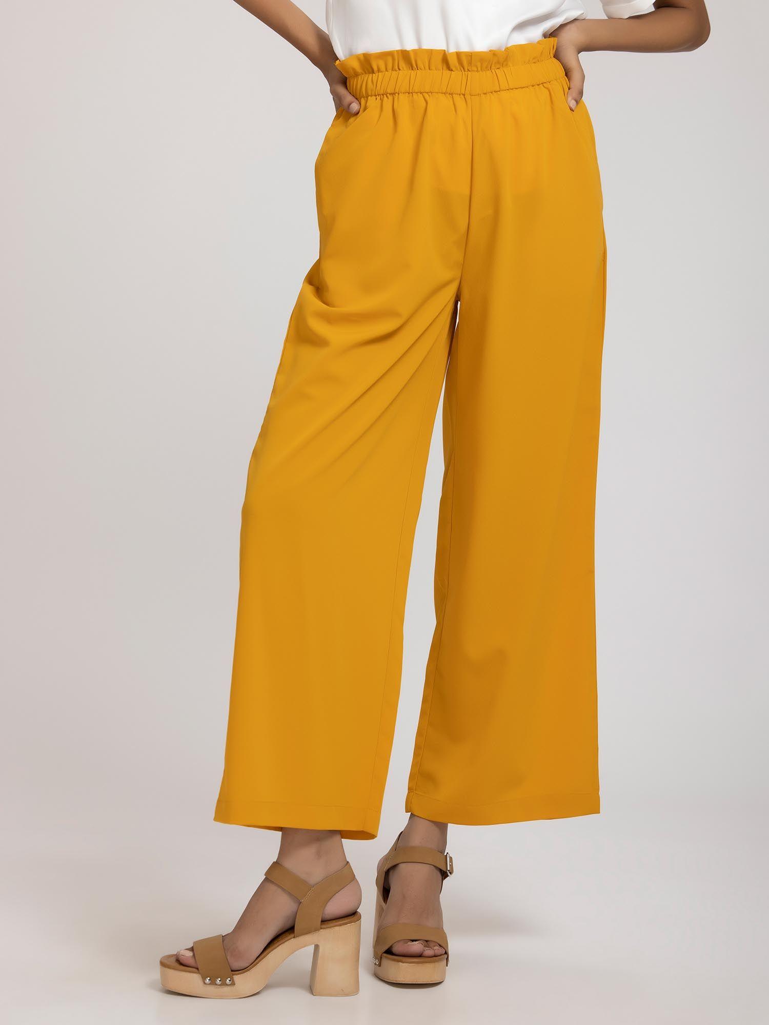 mustard cristina pants