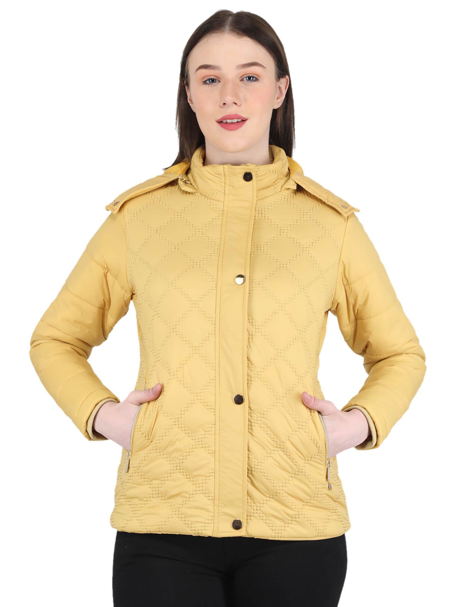 mustard embroidered jackets and coats