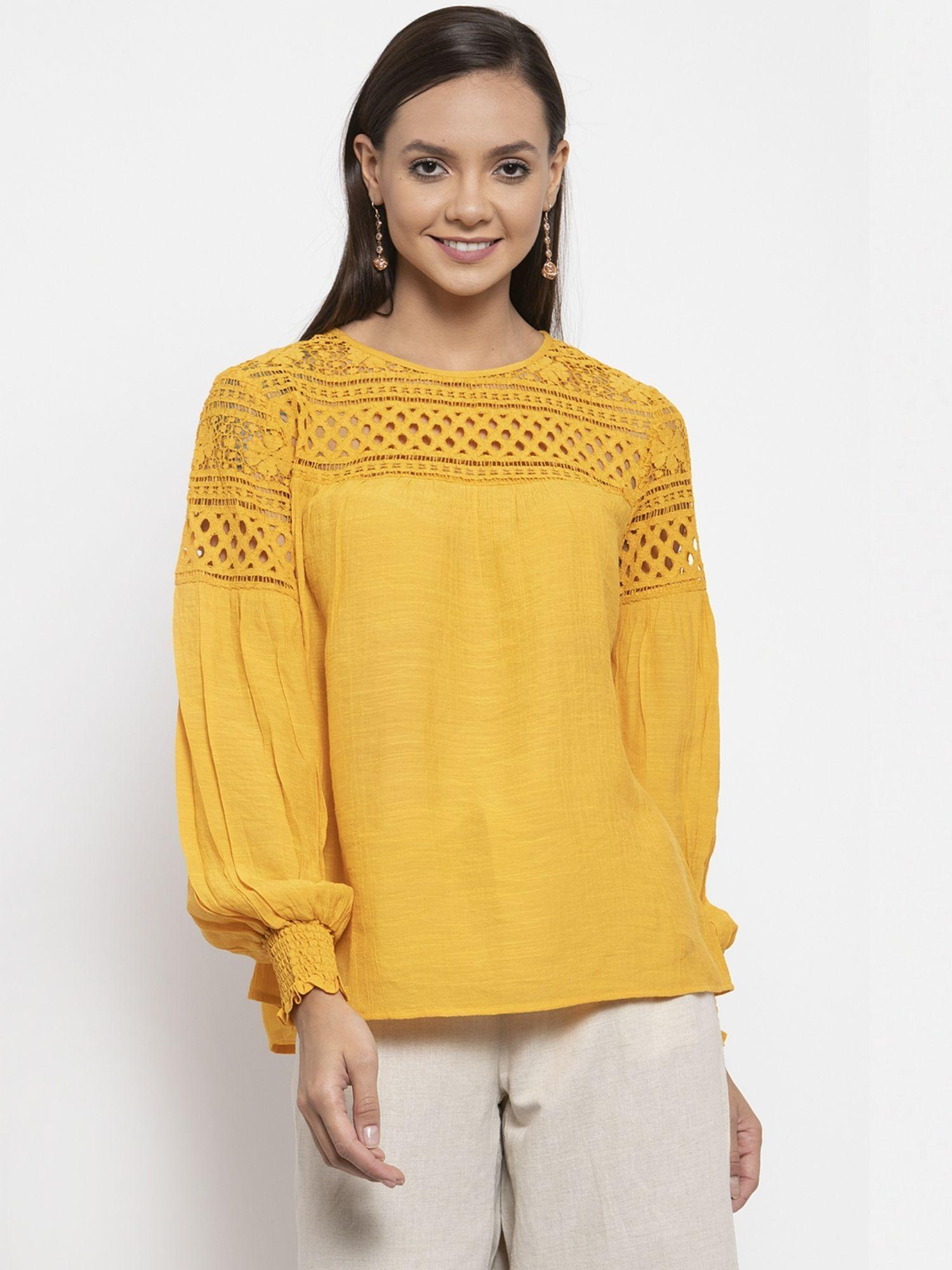 mustard fashion blouse