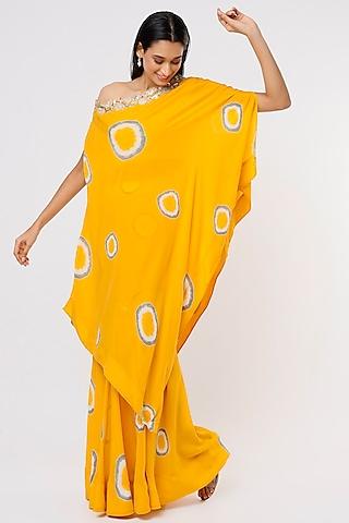 mustard printed cape set