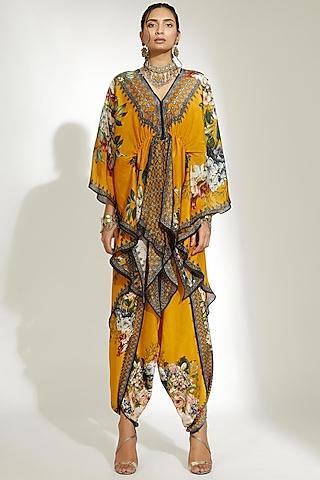 mustard printed cape