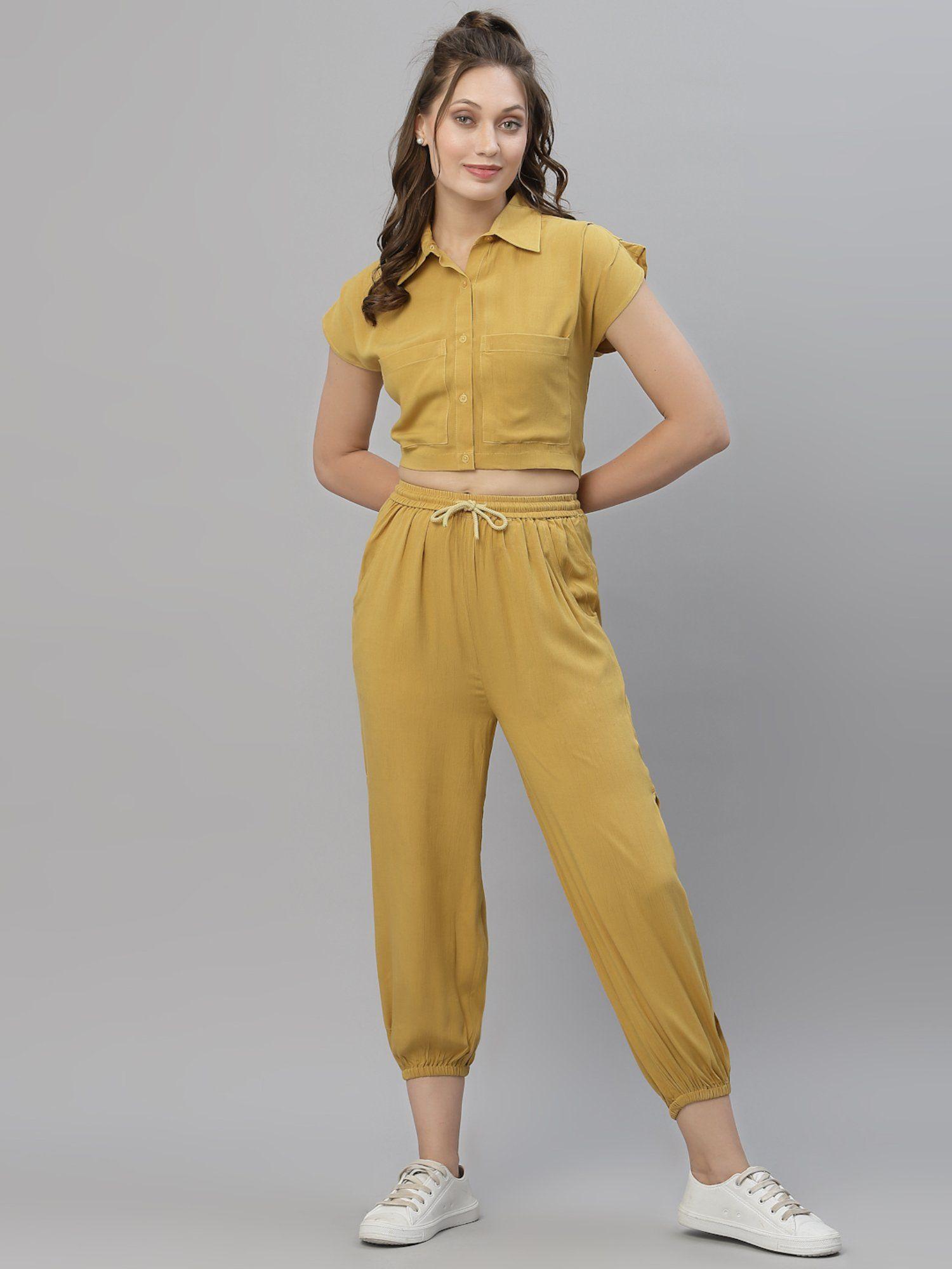 mustard solid co-ord (set of 2)