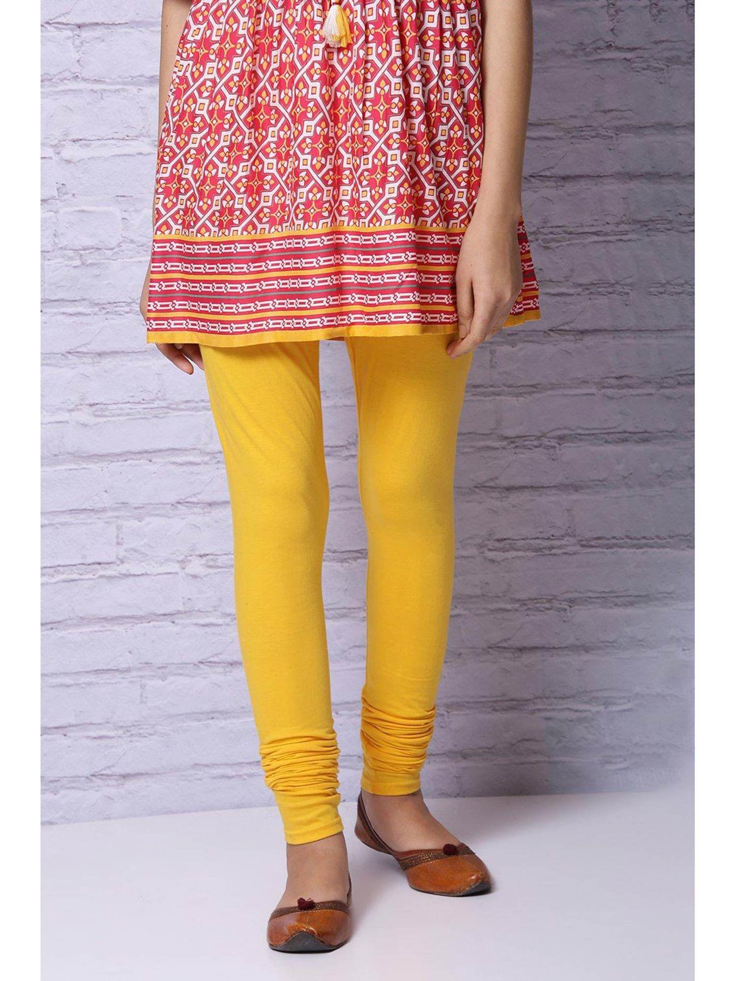 mustard solid legging