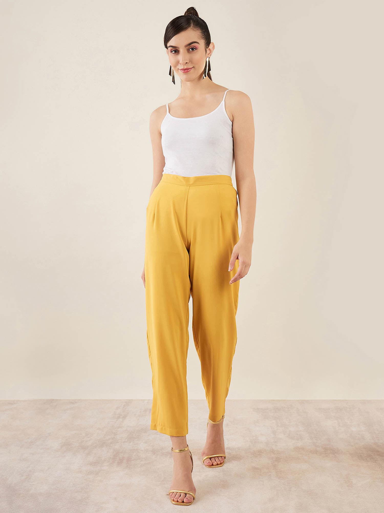 mustard straight pant