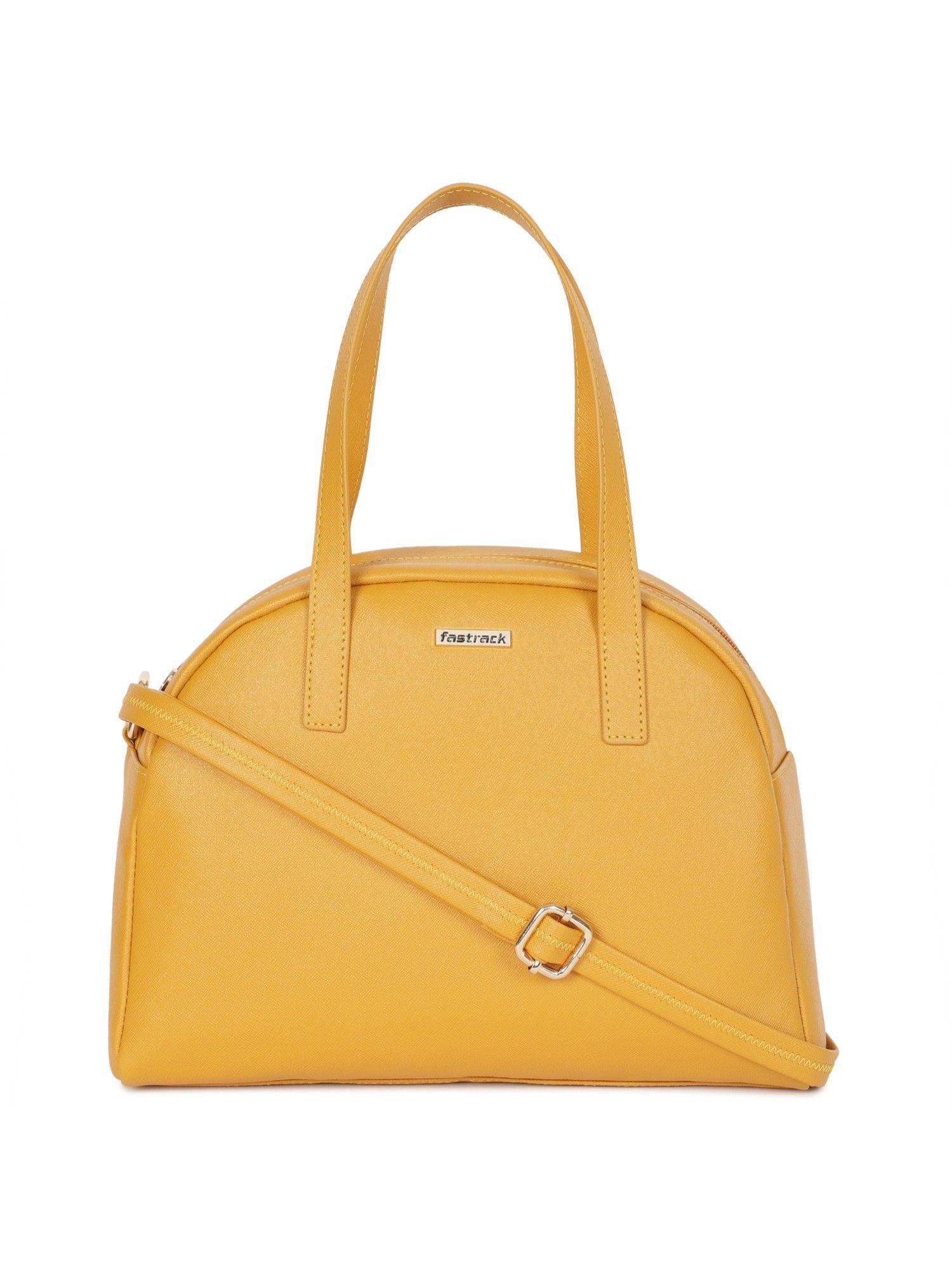 mustard structured hand bag for women