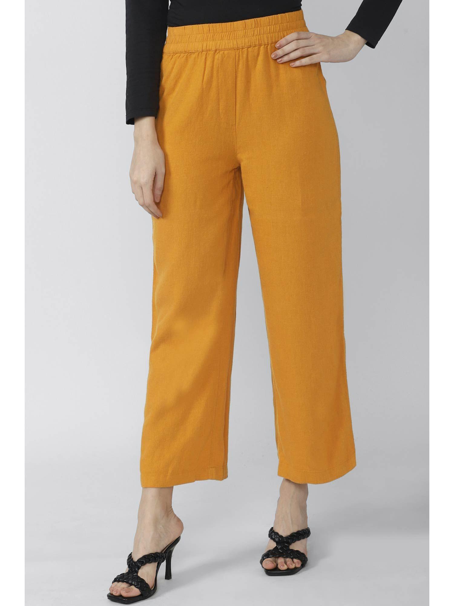 mustard trousers