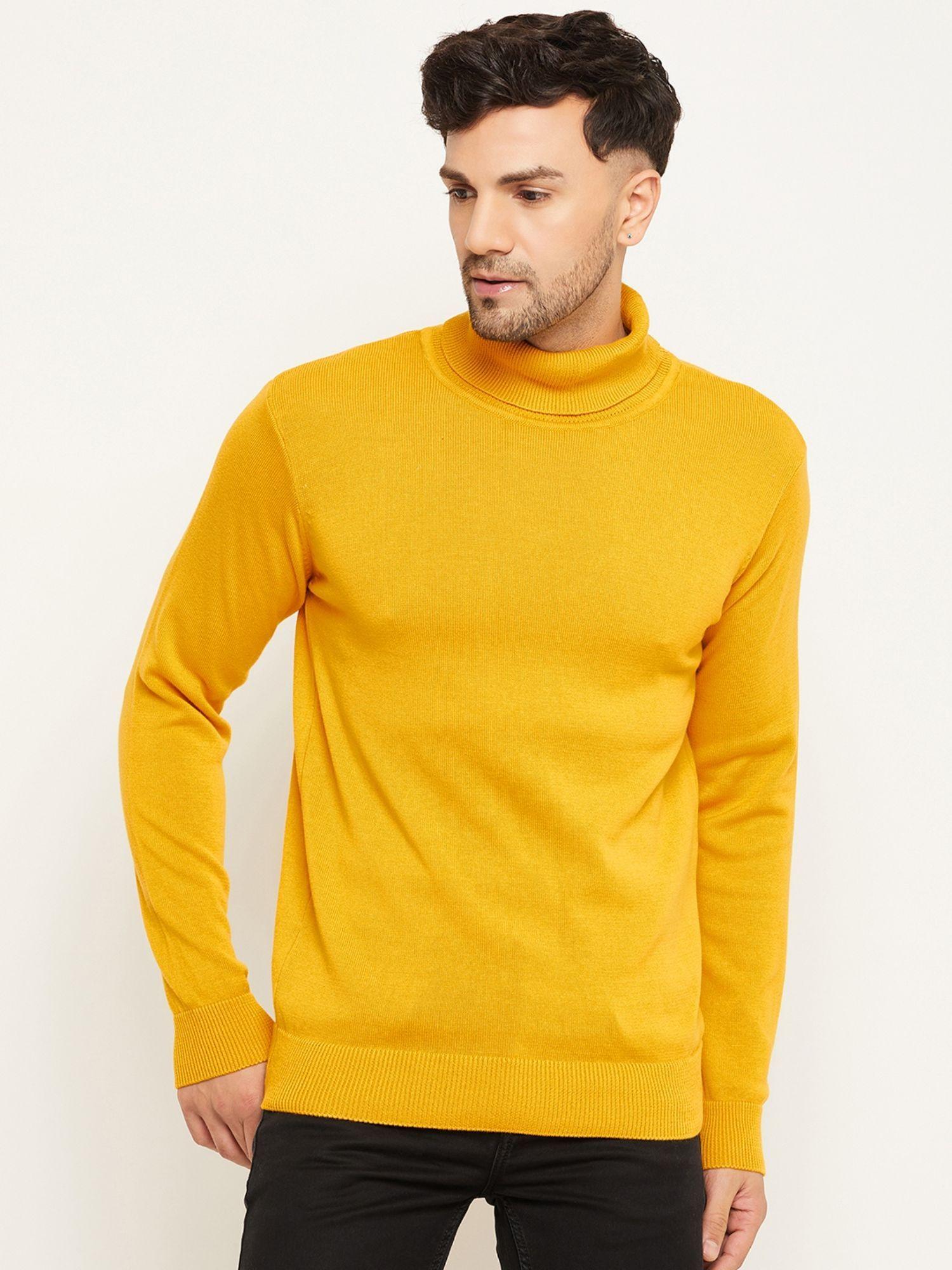 mustard turtle neck sweater