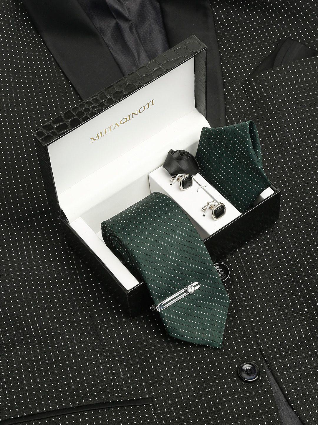 mutaqinoti men green suit accessory gift set