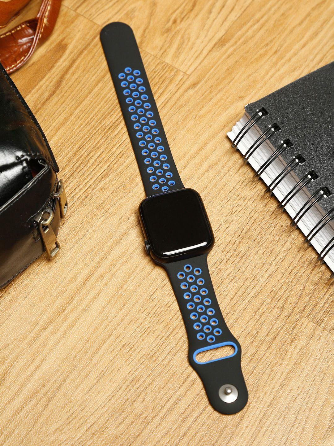 mutaqinoti black & blue
silicone smartwatch strap
