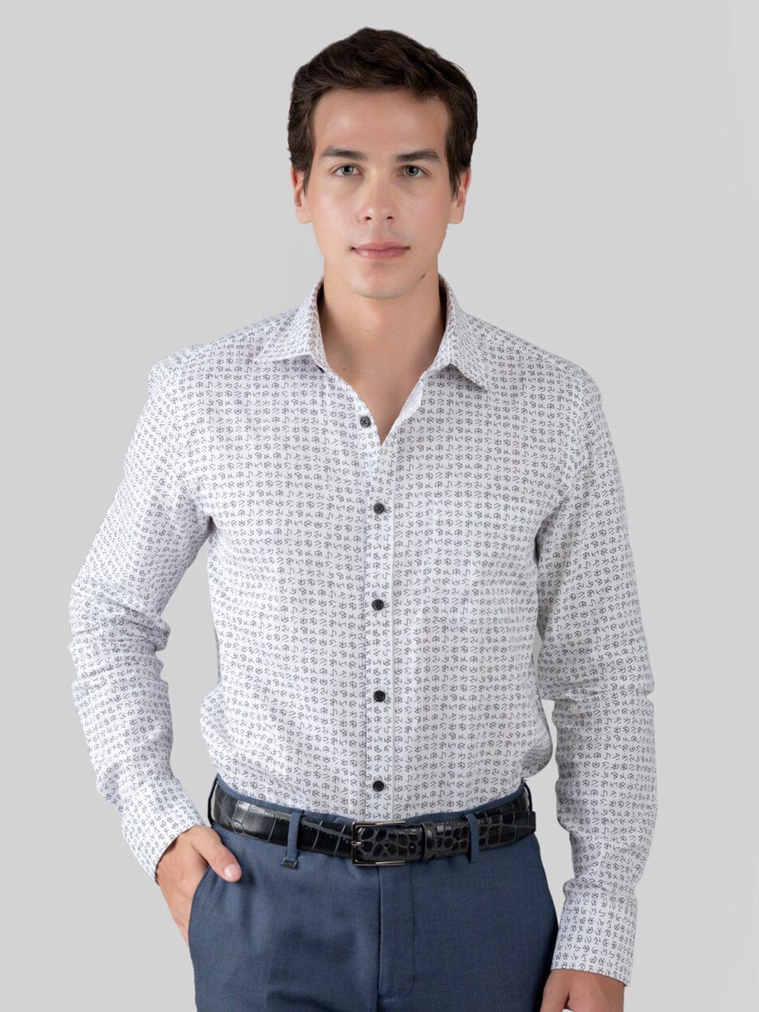 mutaqinoti comfort opaque conversational printed cotton formal shirt