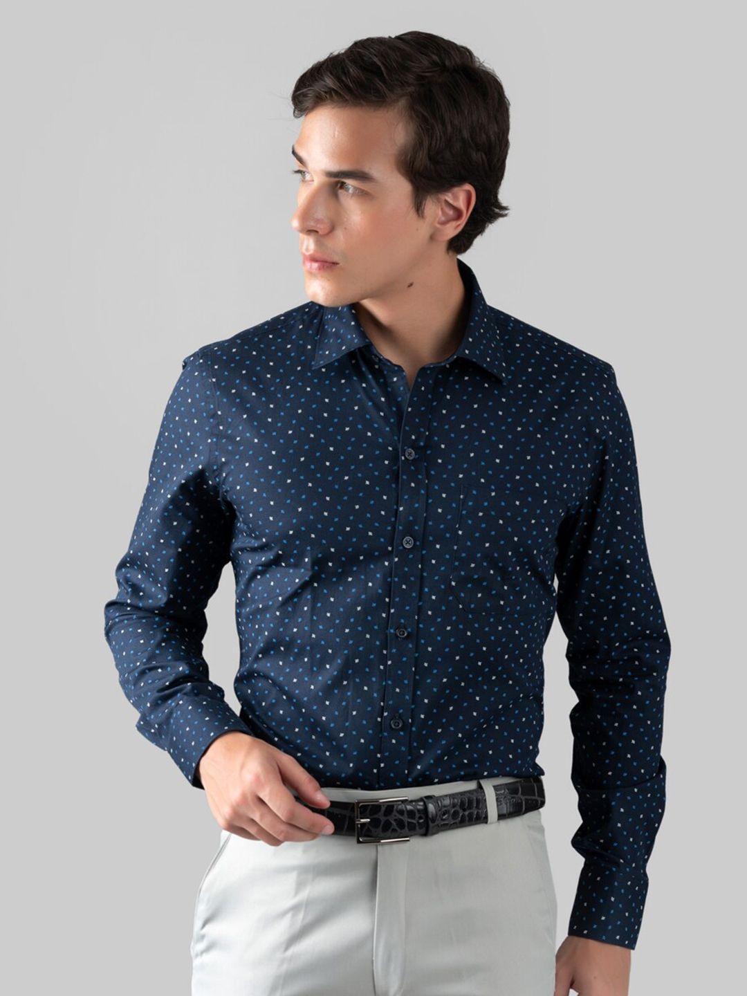 mutaqinoti comfort opaque conversational printed cotton formal shirt