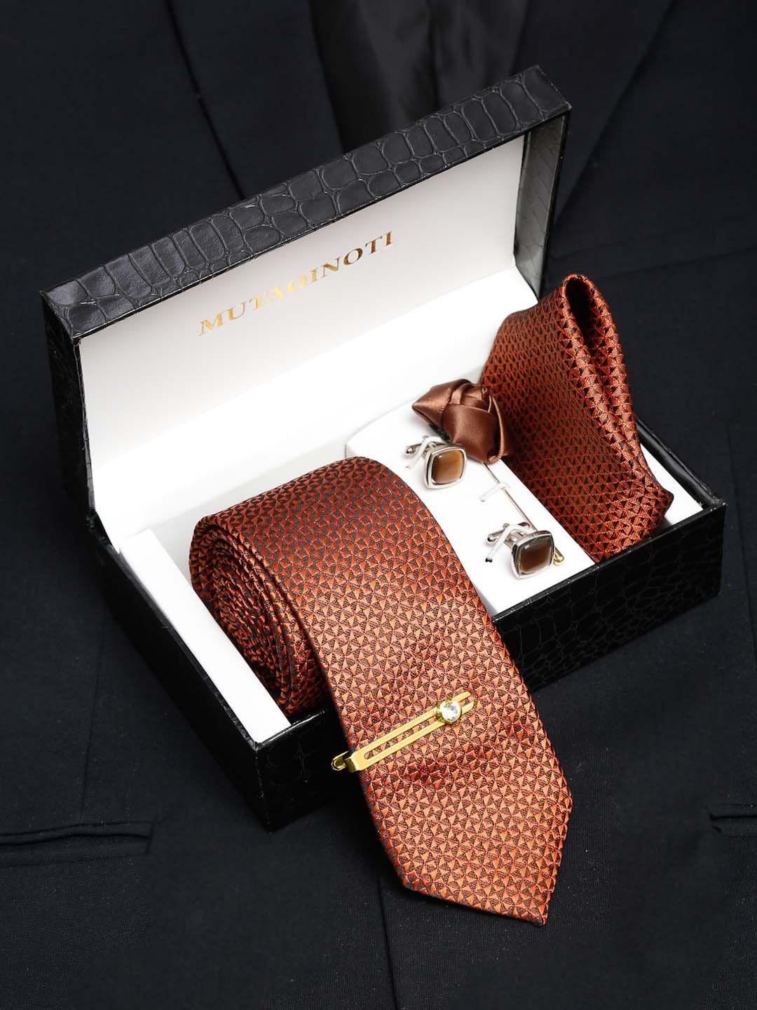 mutaqinoti men brown accessory gift set