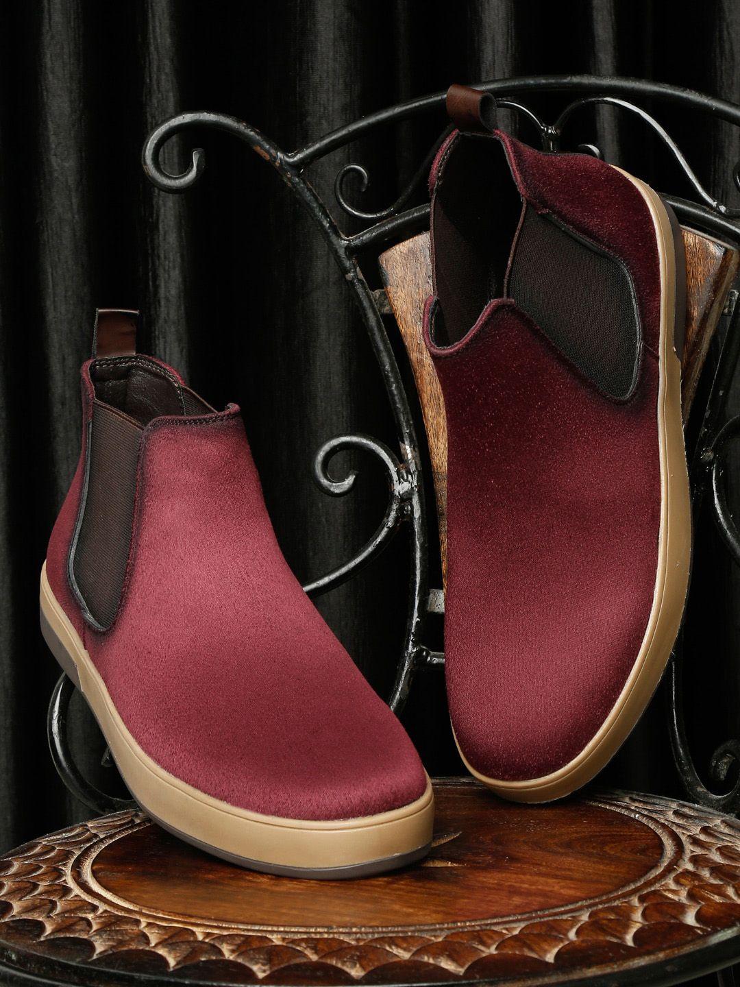 mutaqinoti men colourblocked suede chelsea boots