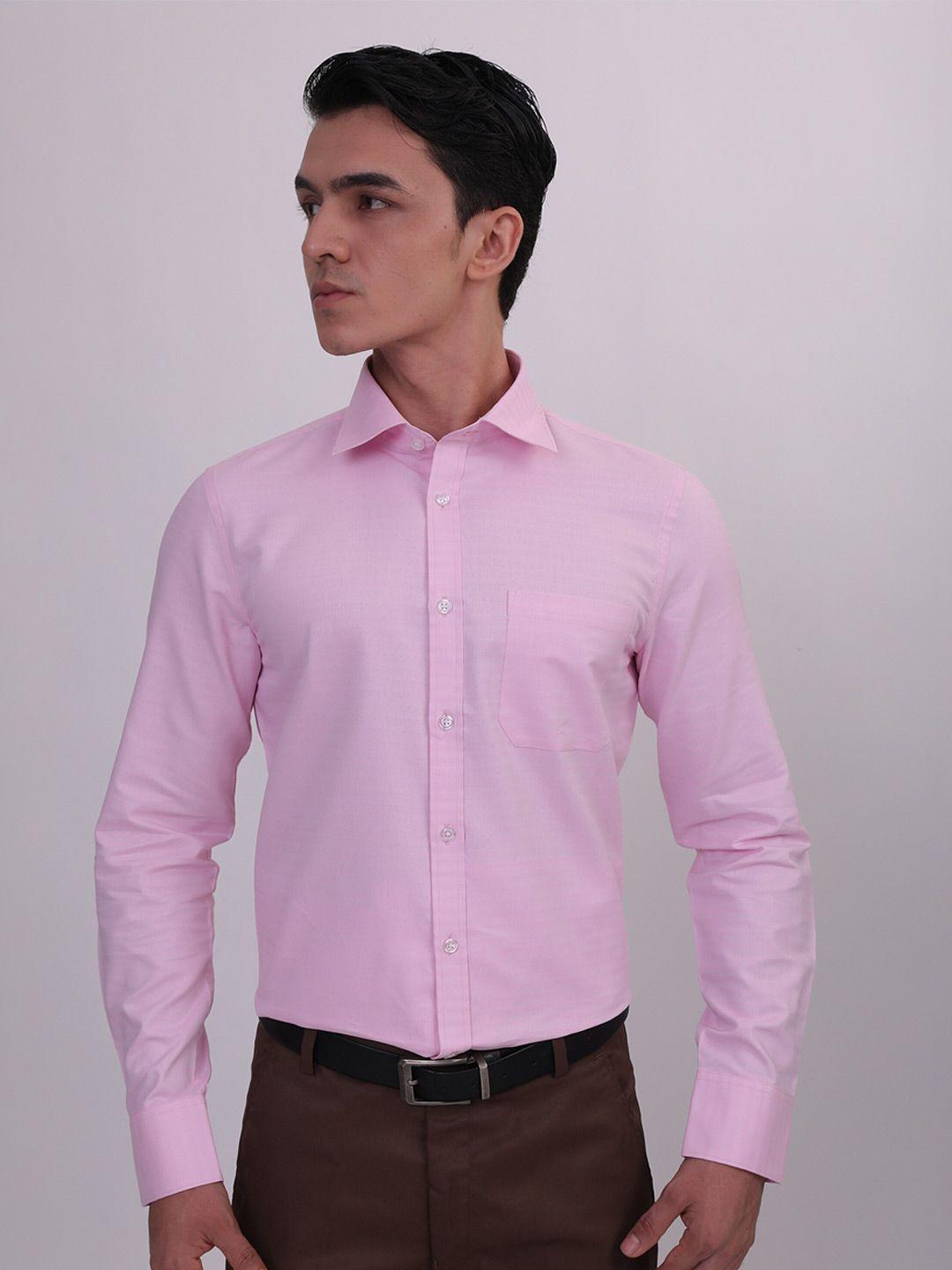 mutaqinoti men pink comfort checked formal shirt