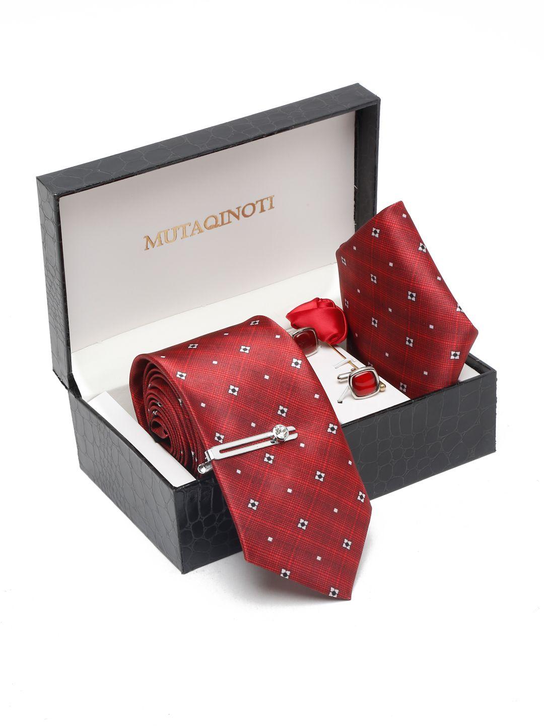 mutaqinoti men printed necktie accessory gift set