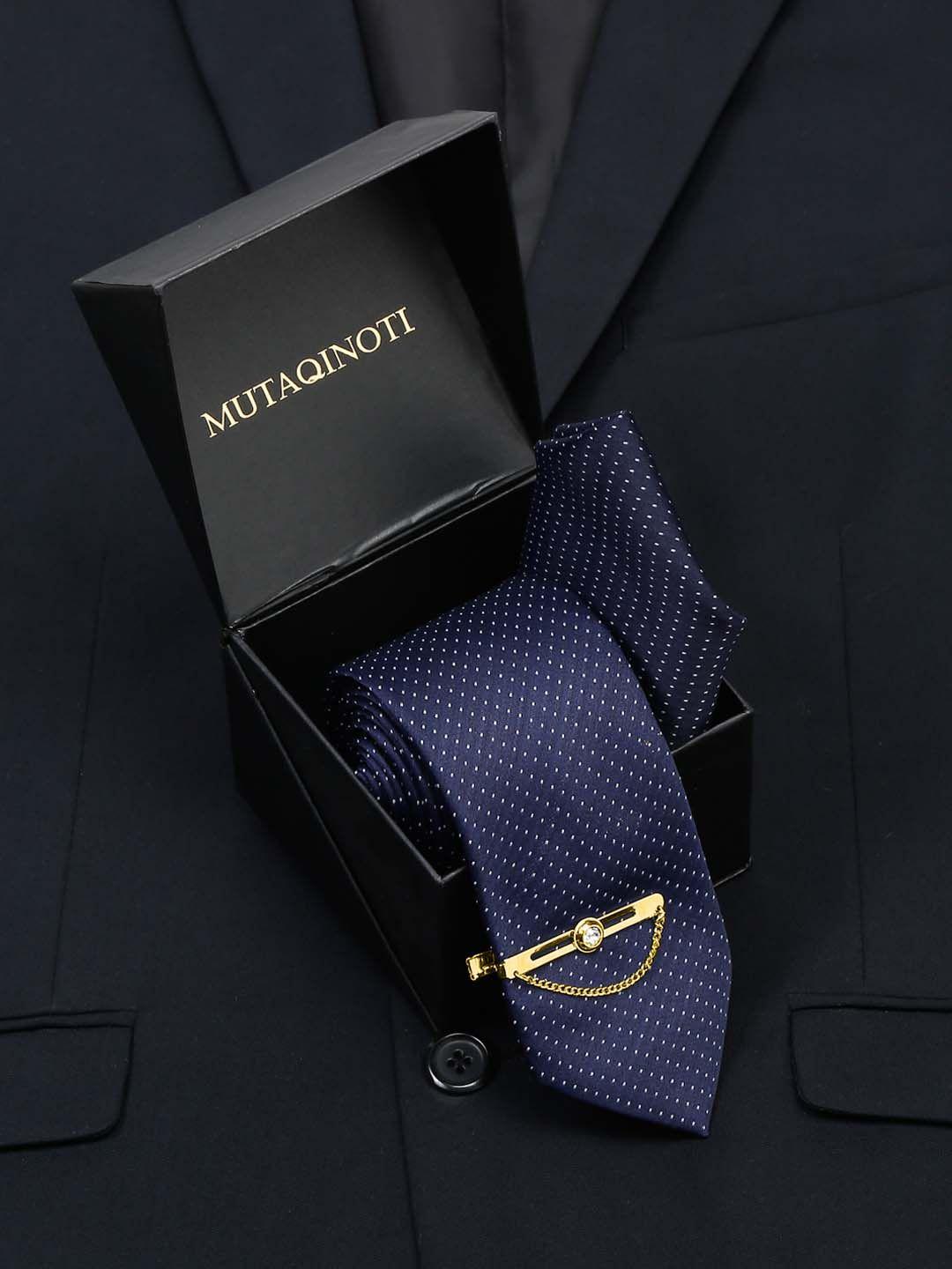 mutaqinoti men printed silk formal accessory gift set