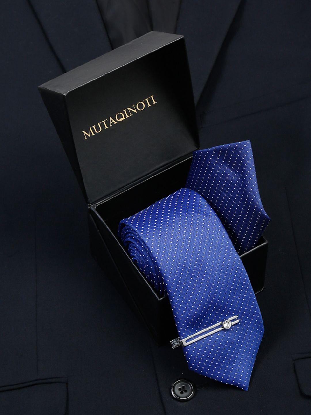 mutaqinoti men printed silk necktie accessory gift set