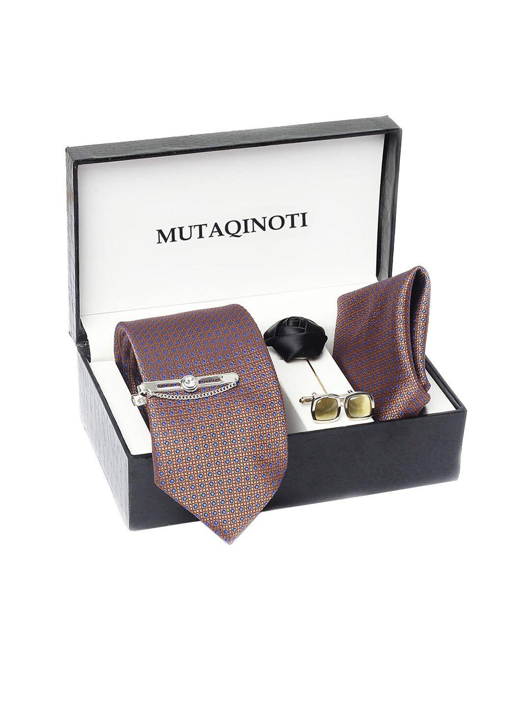 mutaqinoti men printed silk ties and cufflinks