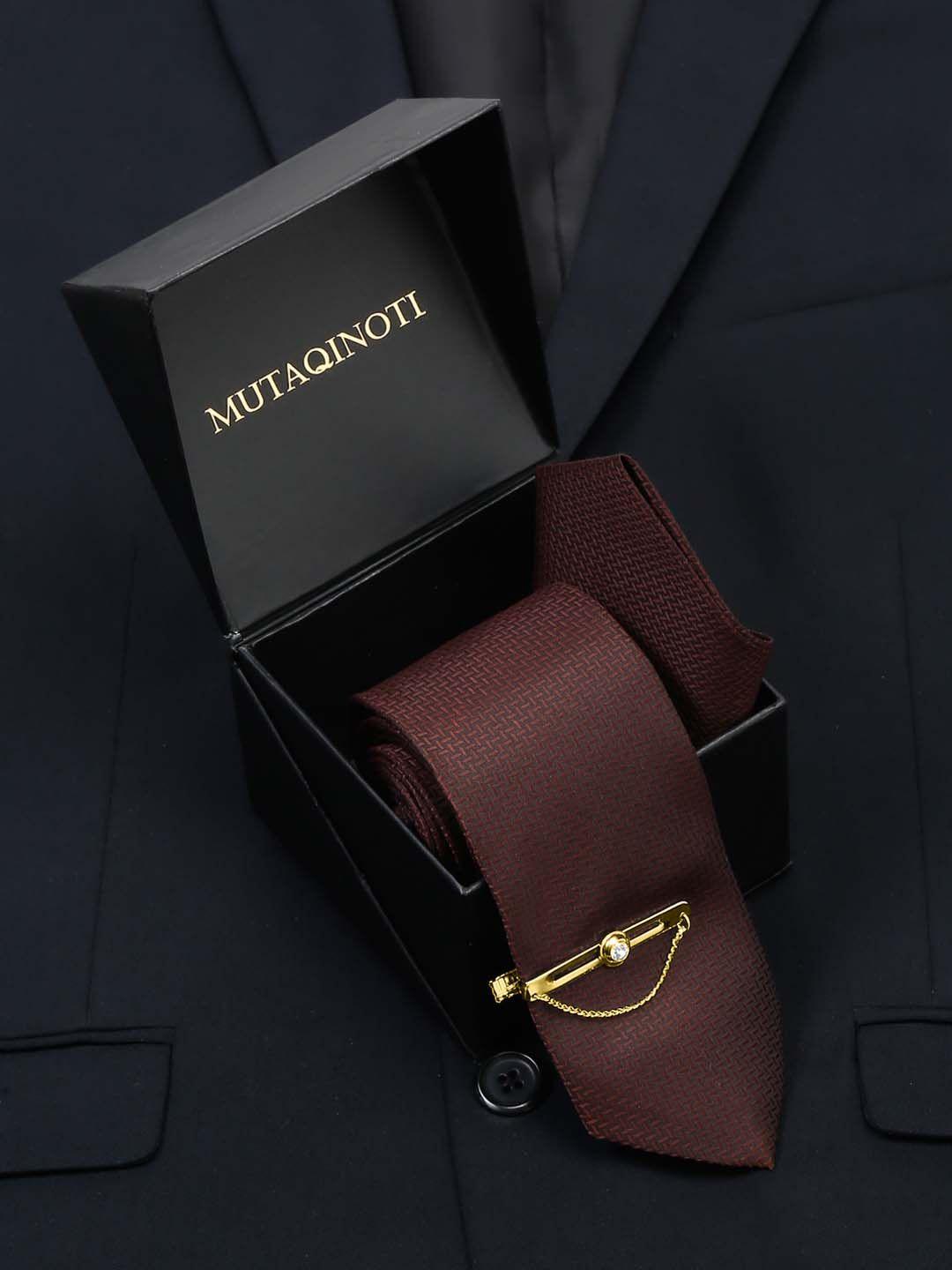 mutaqinoti men silk necktie accessory gift set