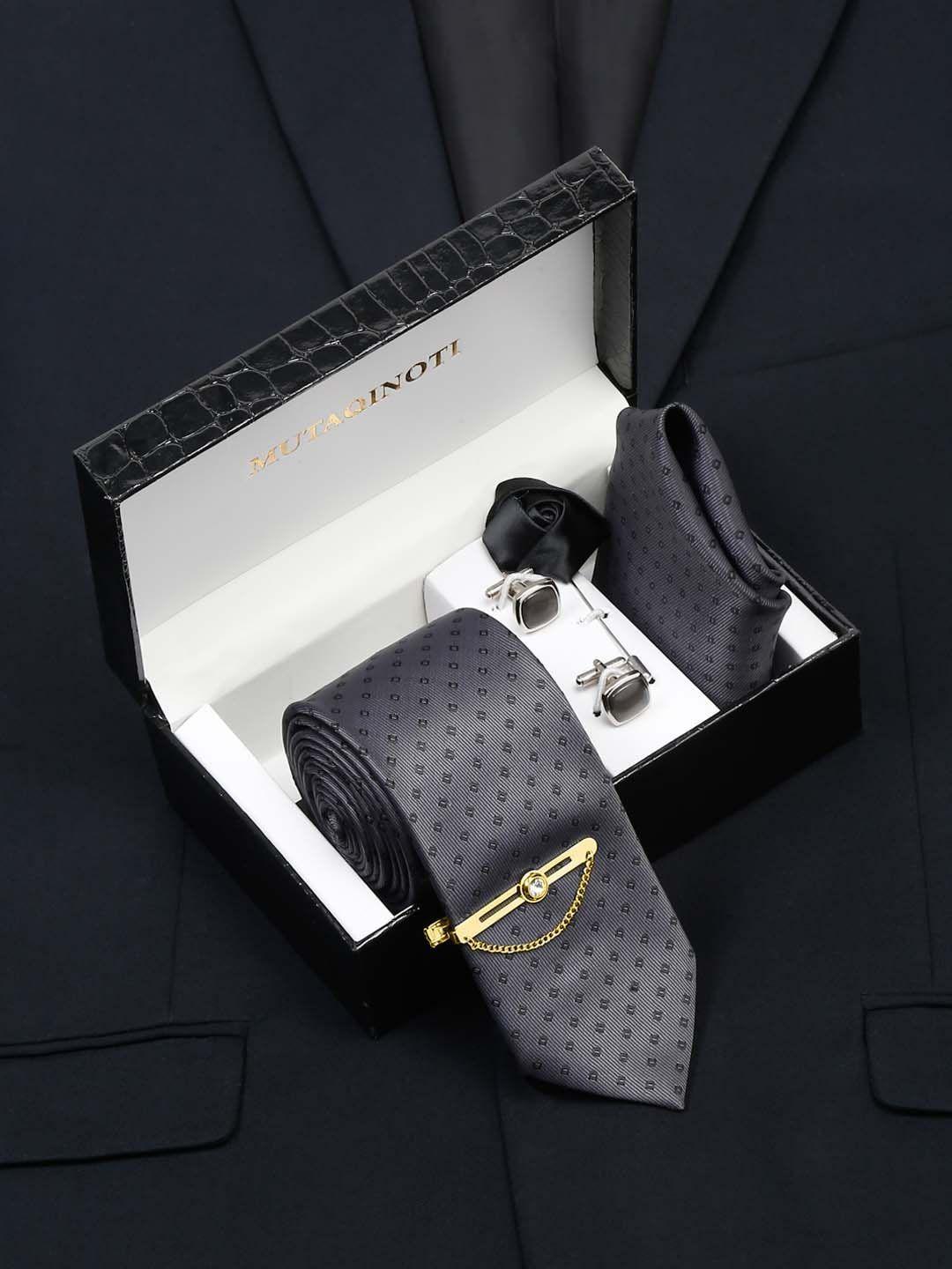 mutaqinoti men silk necktie accessory gift set