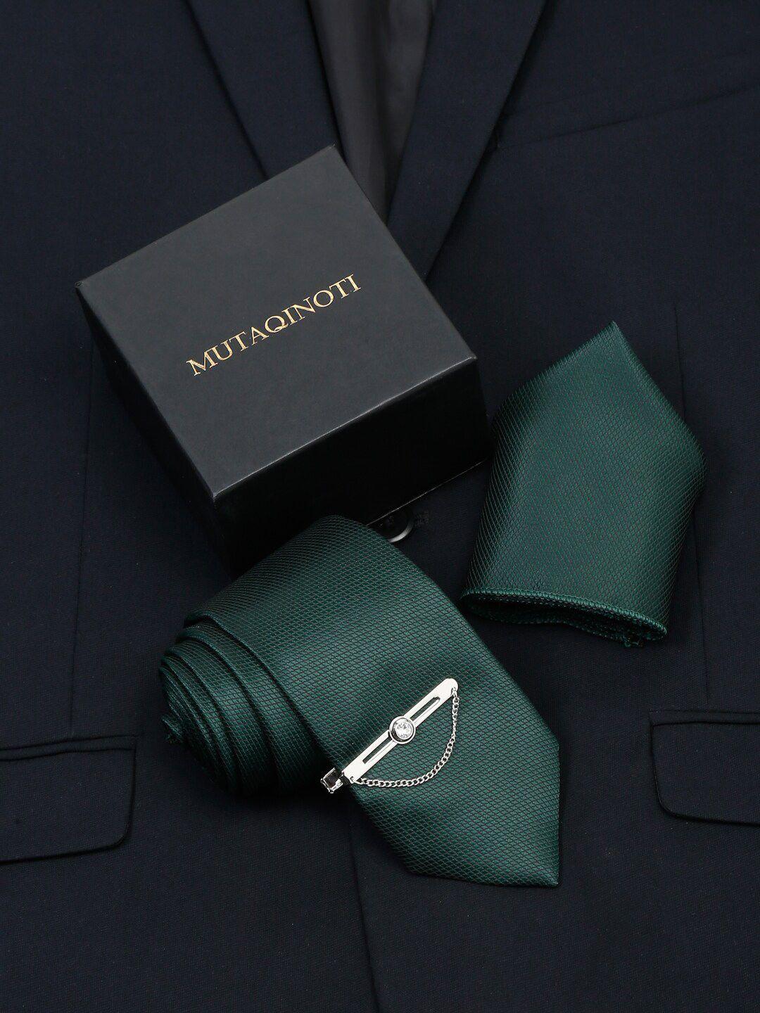 mutaqinoti men silk tie cufflinks pocket square accessory gift set