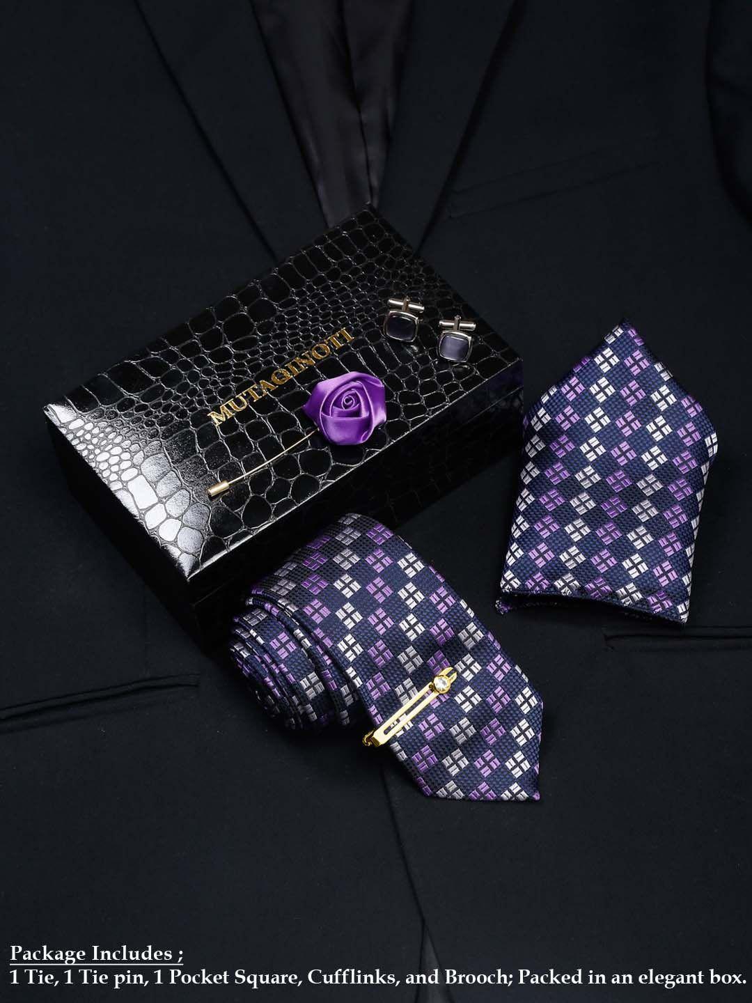 mutaqinoti men tie cufflinks pocket square accessory gift set