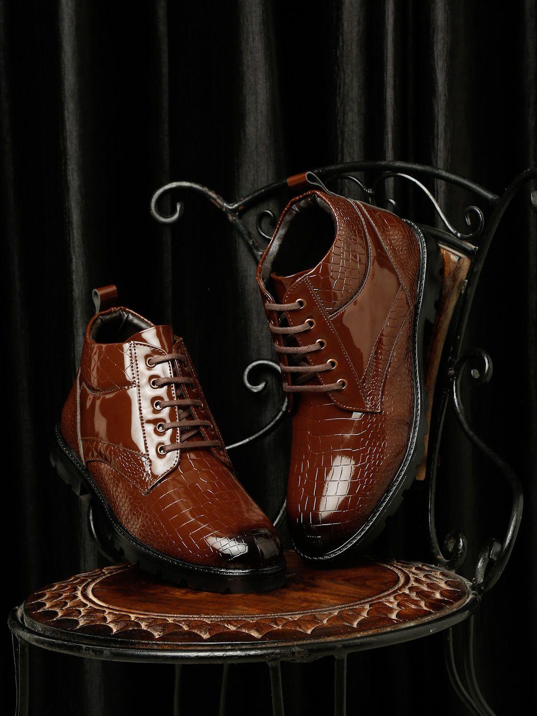 mutaqinoti synthetic leather casual chuka boots