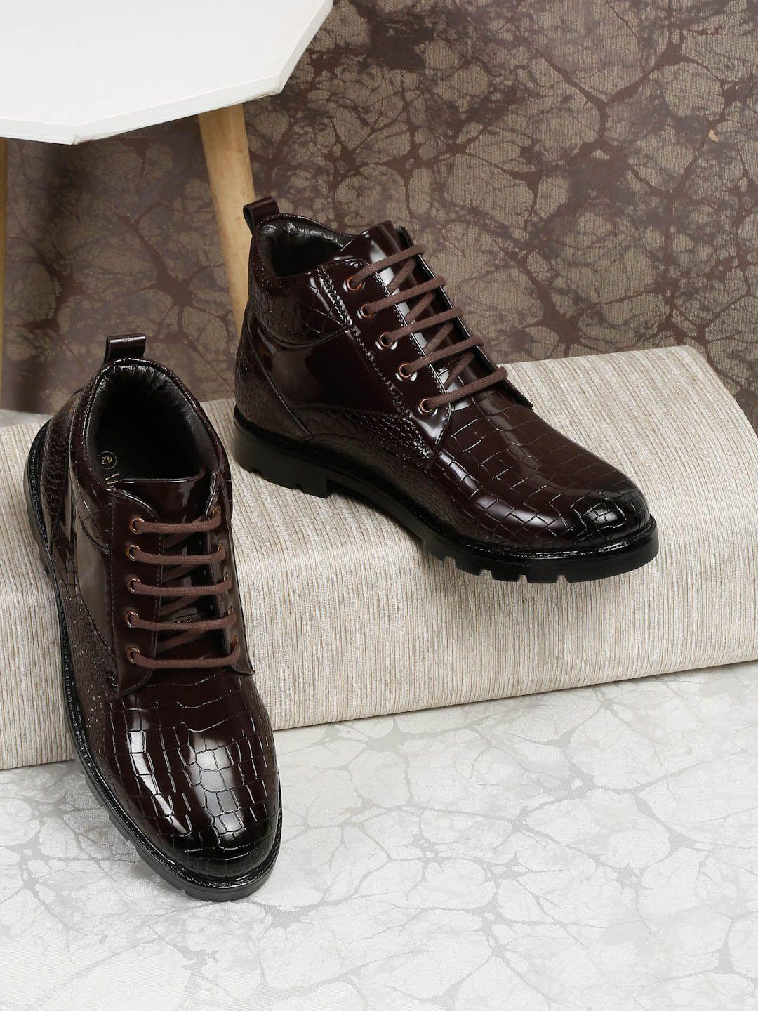 mutaqinoti synthetic leather casual chuka boots