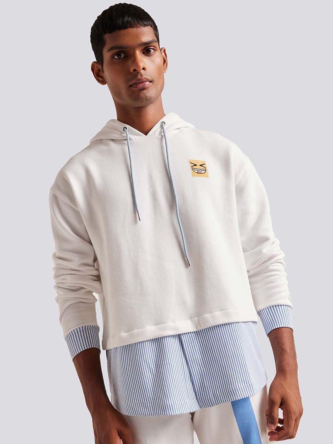 muvazo printed hooded pullover sweatshirt