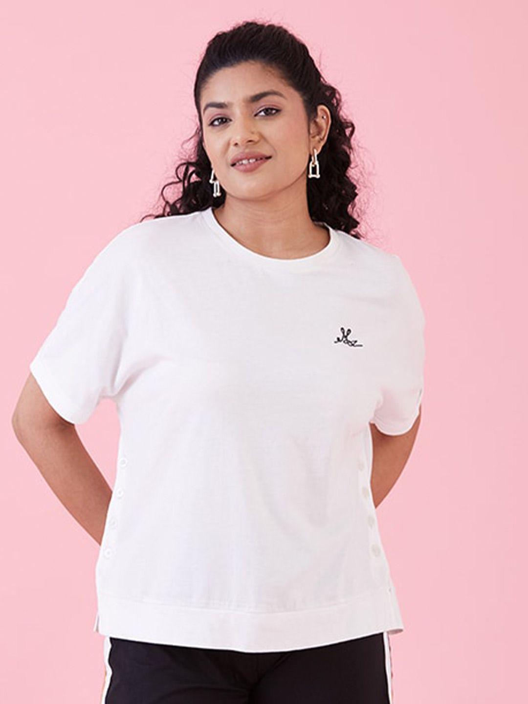 muvazo round neck short sleeves crop top