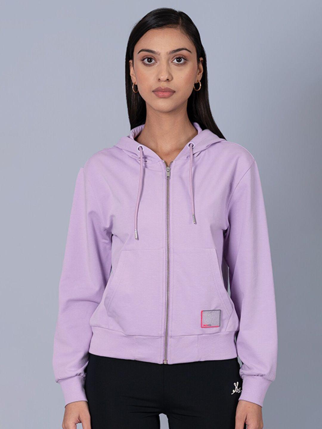 muvazo women lavender hooded sweatshirt