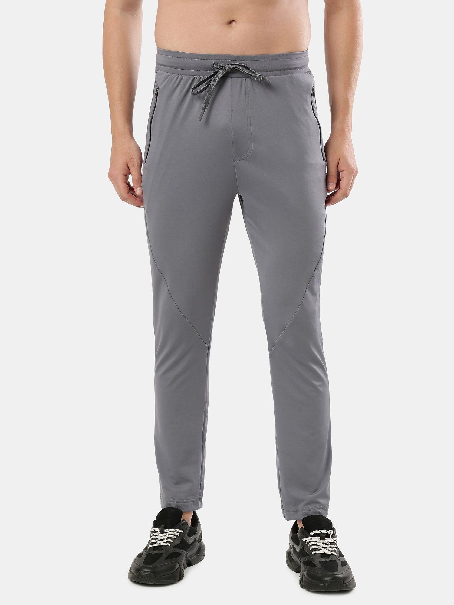 mv11 men microfiber trackpant with zipper pockets & stay fresh treatment-grey