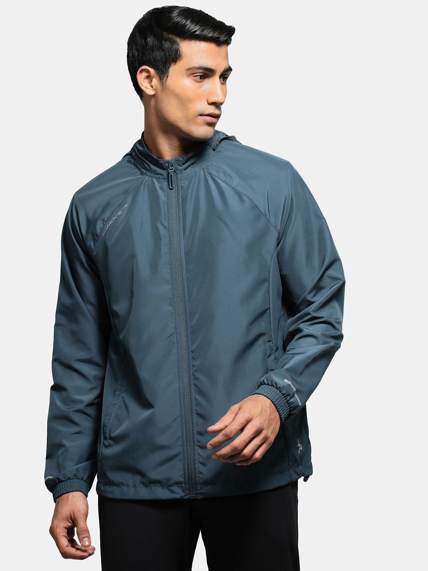 mv40 mens microfiber water resistant convertible hoodie jacket-mid night navy