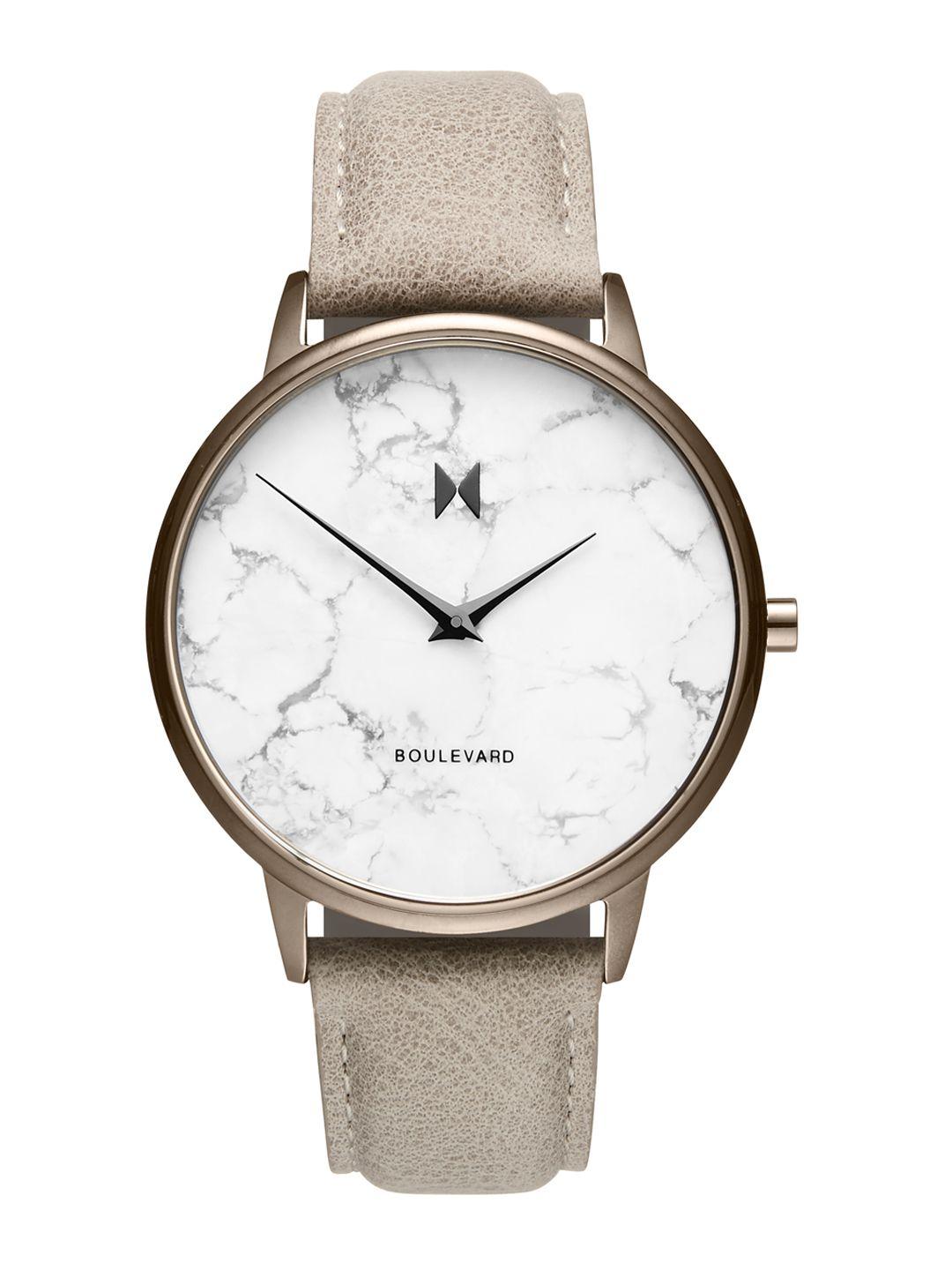 mvmt women white & grey analogue watch
