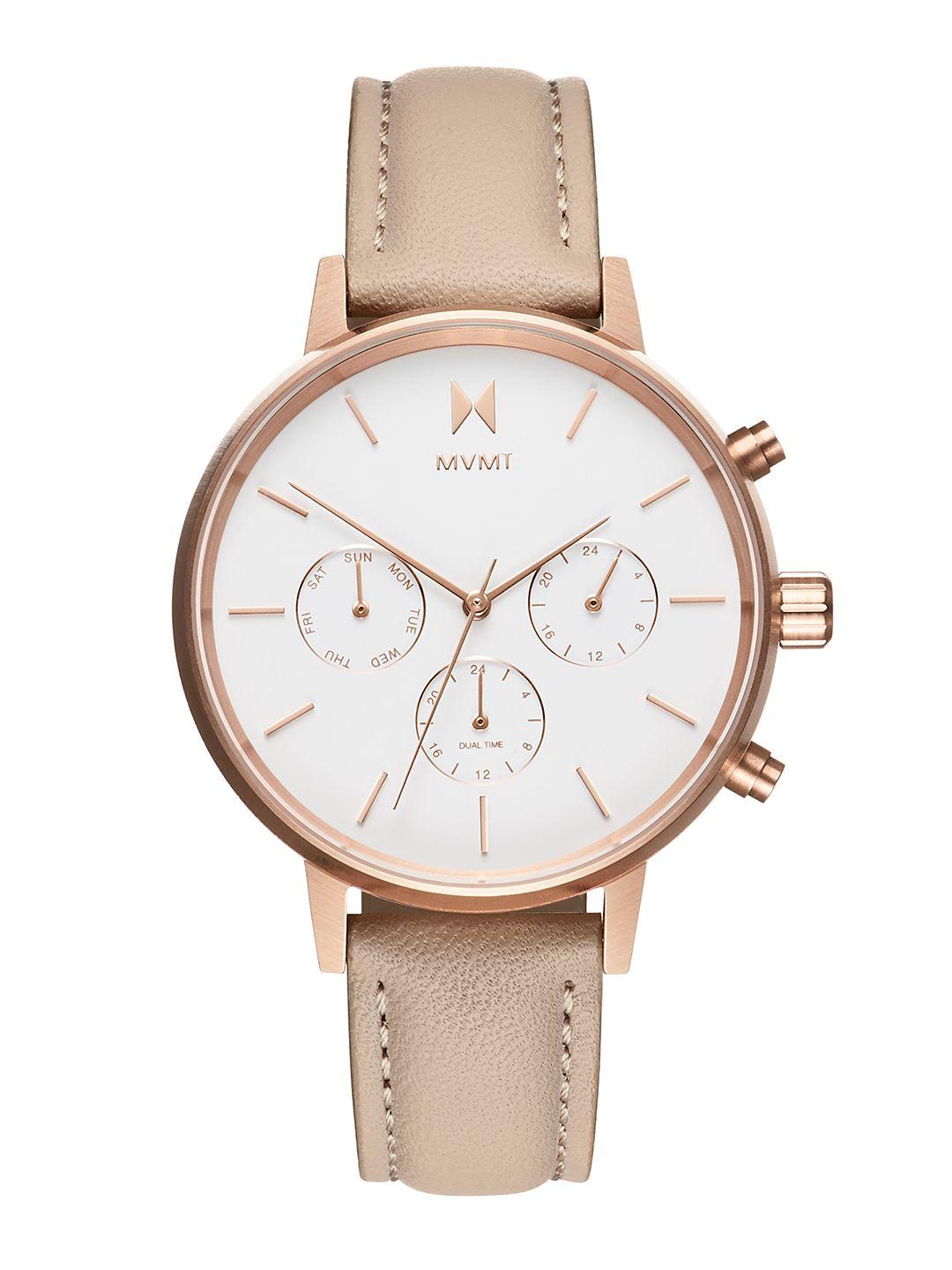 mvmt women white analogue watch