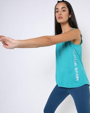 mw33 microfiber fabric graphic print tank top with breathable mesh & stay dry treatment