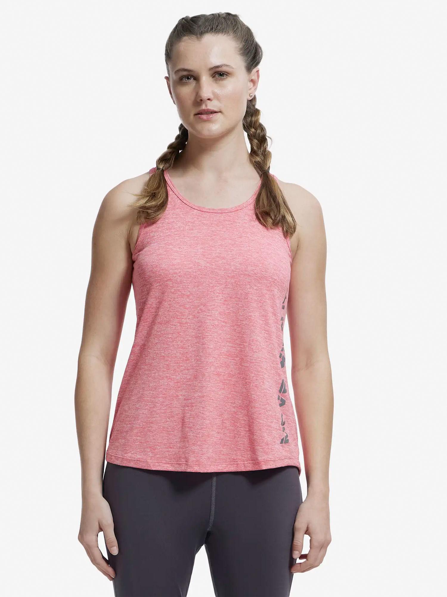 mw33 women's microfiber performance tank top with stay dry treatment coral